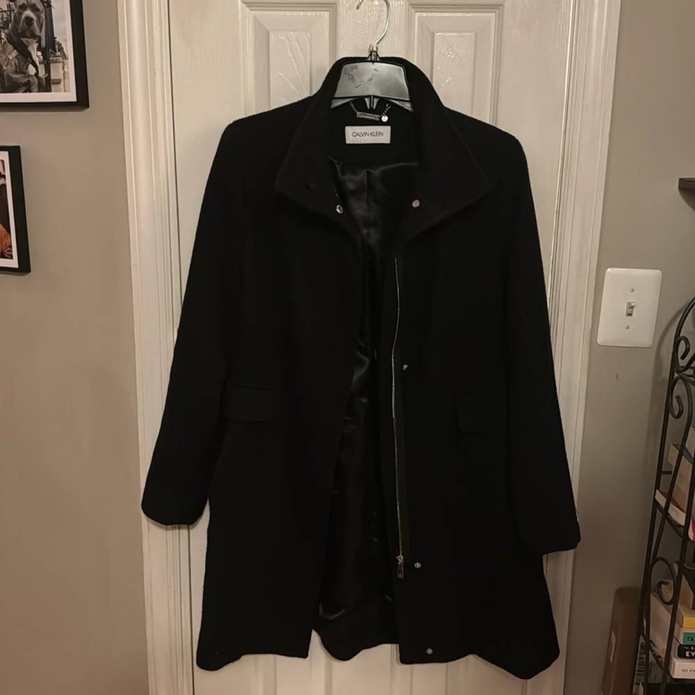 Women’s Calvin Klein Pea Coat in Navy